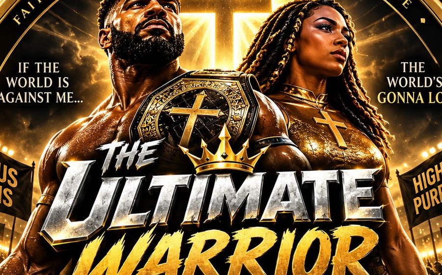 Ultimate Warrior token artwork centered on the cross